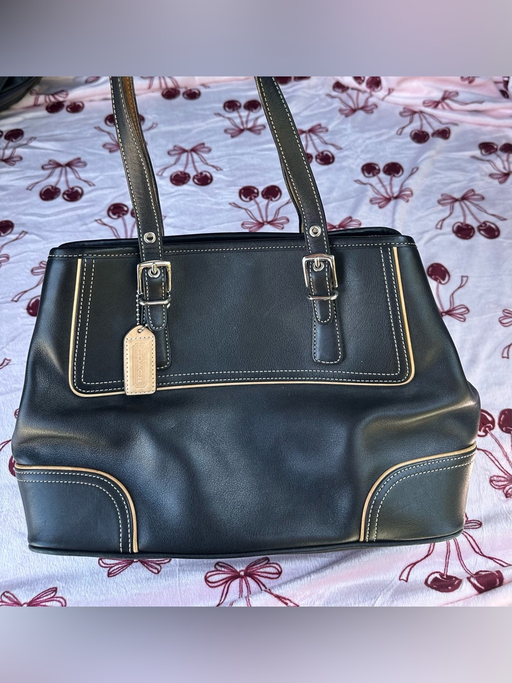 COACH VINTAGE HAMPTON LEATHER CARRYALL